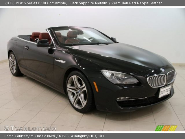 2012 BMW 6 Series 650i Convertible in Black Sapphire Metallic