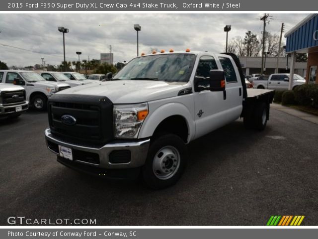 2015 Ford F350 Super Duty XL Crew Cab 4x4 Stake Truck in Oxford White