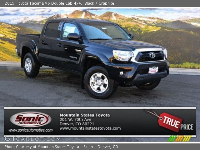 2015 Toyota Tacoma V6 Double Cab 4x4 in Black