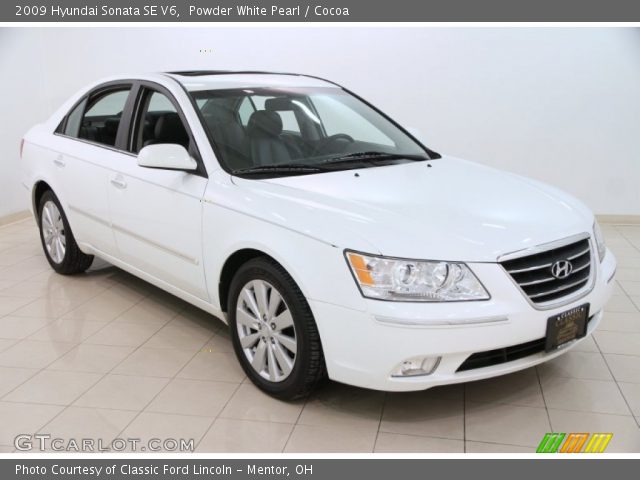 2009 Hyundai Sonata SE V6 in Powder White Pearl