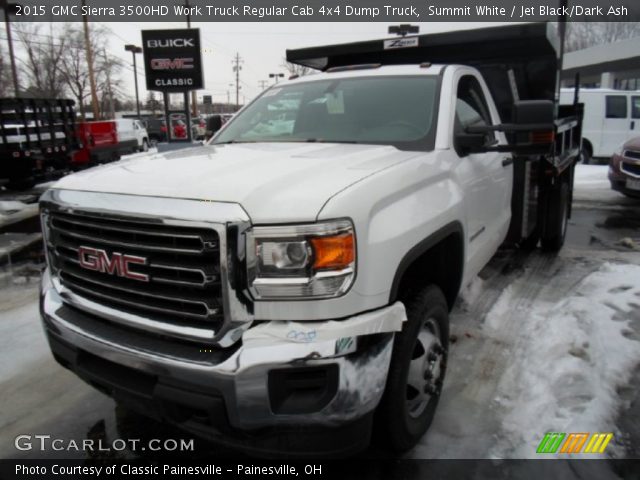 2015 GMC Sierra 3500HD Work Truck Regular Cab 4x4 Dump Truck in Summit White
