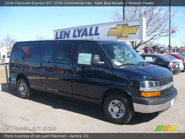 2008 Chevrolet Express EXT 3500 Commercial Van in Dark Blue Metallic