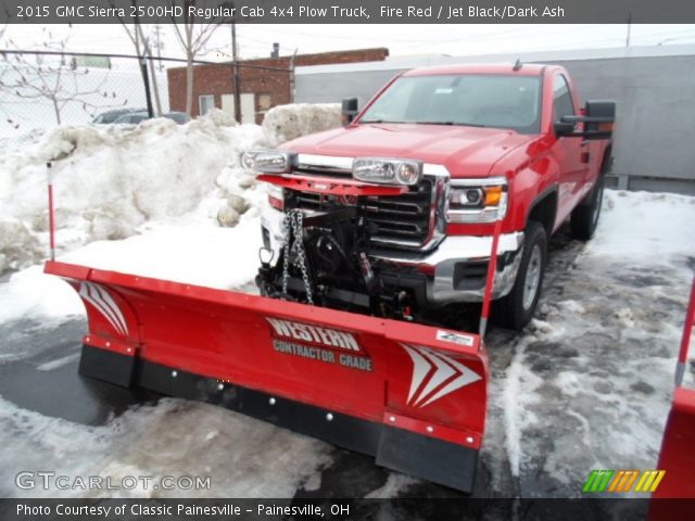 2015 GMC Sierra 2500HD Regular Cab 4x4 Plow Truck in Fire Red