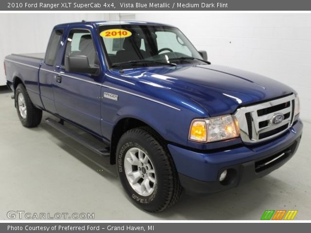 2010 Ford Ranger XLT SuperCab 4x4 in Vista Blue Metallic
