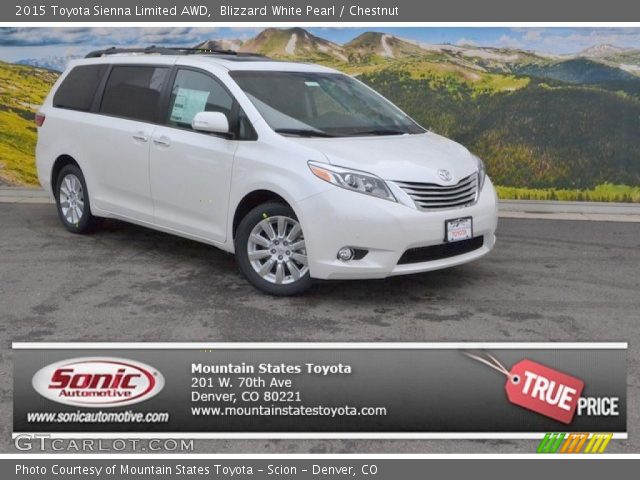 2015 Toyota Sienna Limited AWD in Blizzard White Pearl