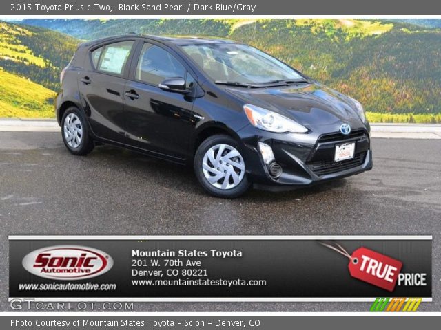 2015 Toyota Prius c Two in Black Sand Pearl
