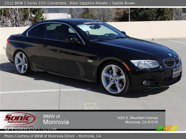 2012 BMW 3 Series 335i Convertible in Black Sapphire Metallic