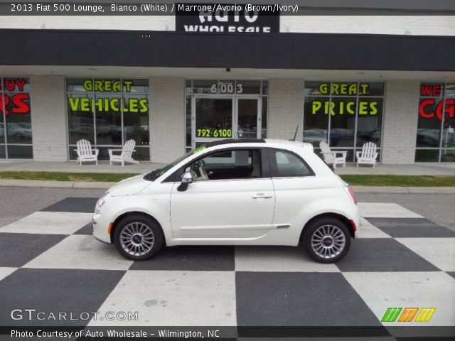 2013 Fiat 500 Lounge in Bianco (White)