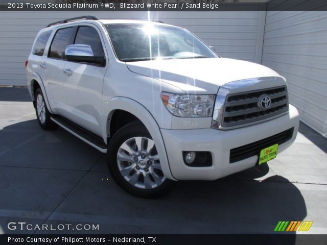 2013 Toyota Sequoia Platinum 4WD in Blizzard White Pearl