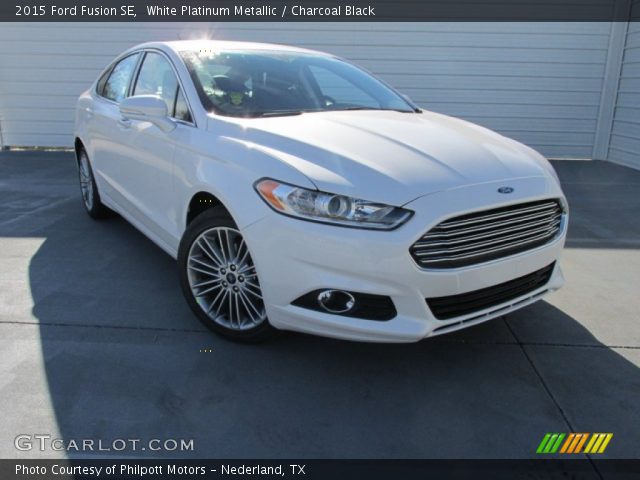2015 Ford Fusion SE in White Platinum Metallic