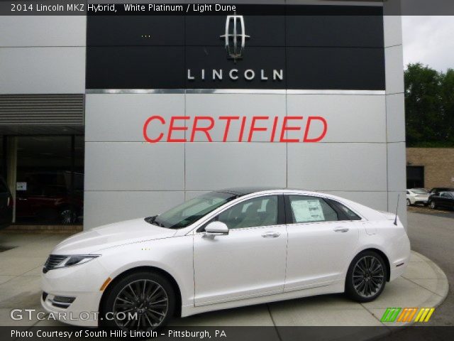 2014 Lincoln MKZ Hybrid in White Platinum
