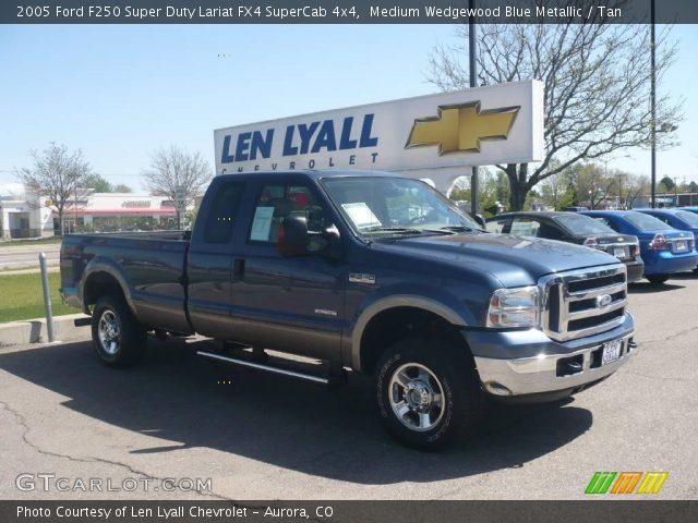 2005 Ford F250 Super Duty Lariat FX4 SuperCab 4x4 in Medium Wedgewood Blue Metallic