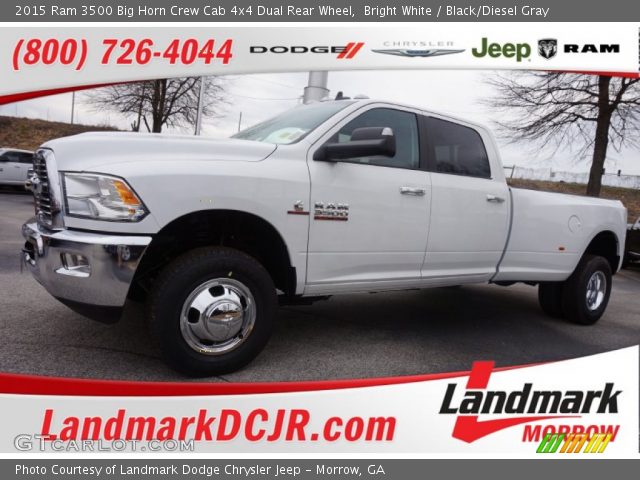 2015 Ram 3500 Big Horn Crew Cab 4x4 Dual Rear Wheel in Bright White