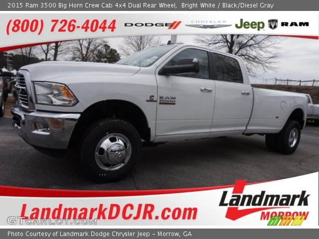 2015 Ram 3500 Big Horn Crew Cab 4x4 Dual Rear Wheel in Bright White