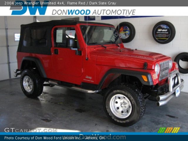 2004 Jeep Wrangler Unlimited 4x4 in Flame Red