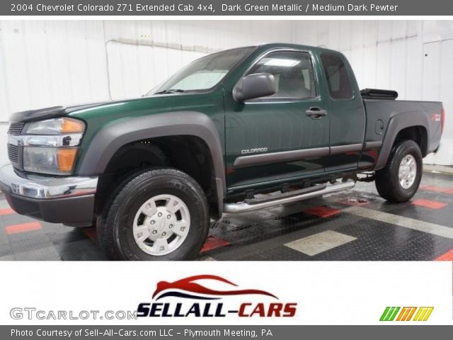 2004 Chevrolet Colorado Z71 Extended Cab 4x4 in Dark Green Metallic