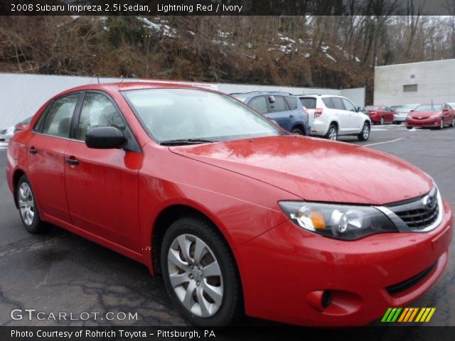 2008 Subaru Impreza 2.5i Sedan in Lightning Red