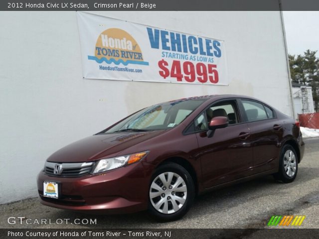 2012 Honda Civic LX Sedan in Crimson Pearl
