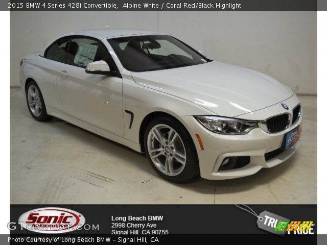 2015 BMW 4 Series 428i Convertible in Alpine White