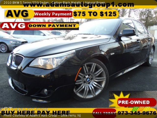 2010 BMW 5 Series 550i Sedan in Carbon Black Metallic