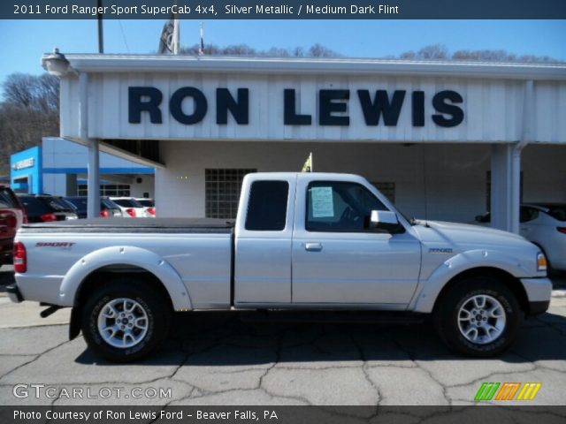 2011 Ford Ranger Sport SuperCab 4x4 in Silver Metallic