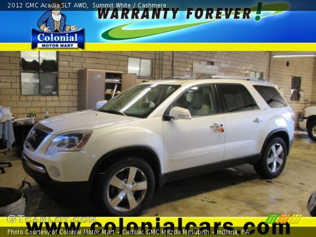 2012 GMC Acadia SLT AWD in Summit White