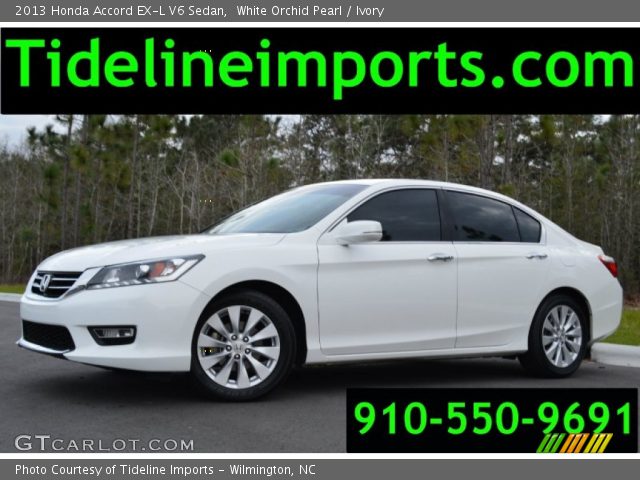 2013 Honda Accord EX-L V6 Sedan in White Orchid Pearl