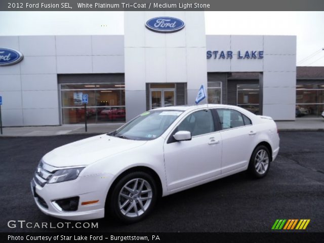 2012 Ford Fusion SEL in White Platinum Tri-Coat