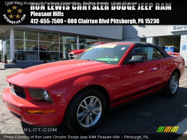 2005 Ford Mustang V6 Premium Convertible in Redfire Metallic