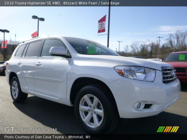 2010 Toyota Highlander SE 4WD in Blizzard White Pearl