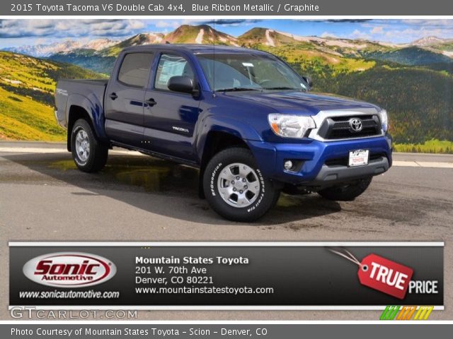2015 Toyota Tacoma V6 Double Cab 4x4 in Blue Ribbon Metallic