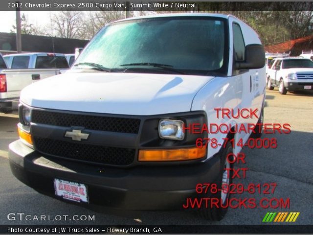 2012 Chevrolet Express 2500 Cargo Van in Summit White