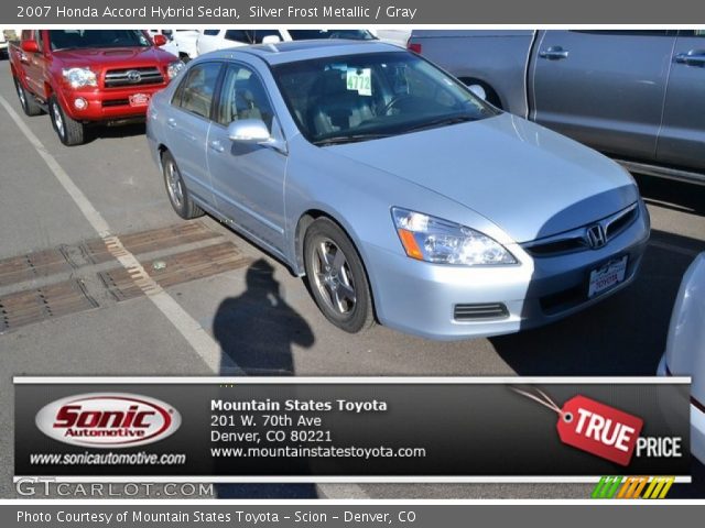 2007 Honda Accord Hybrid Sedan in Silver Frost Metallic