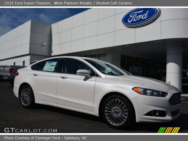 2015 Ford Fusion Titanium in White Platinum Metallic