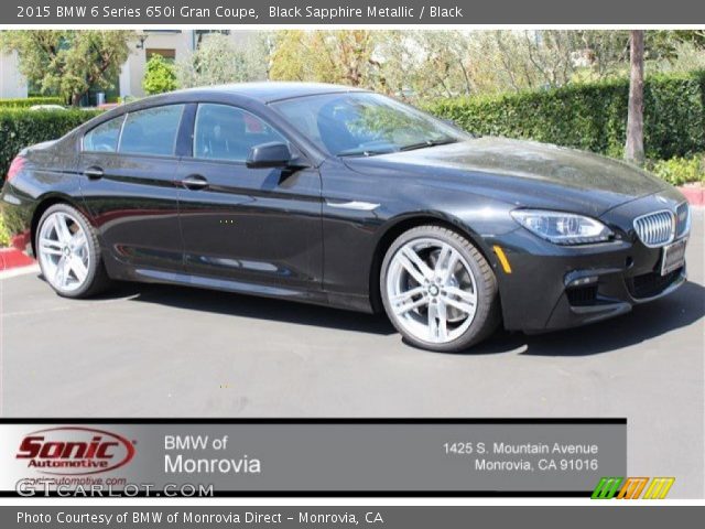 2015 BMW 6 Series 650i Gran Coupe in Black Sapphire Metallic