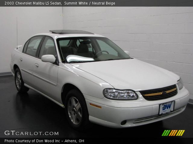 2003 Chevrolet Malibu LS Sedan in Summit White