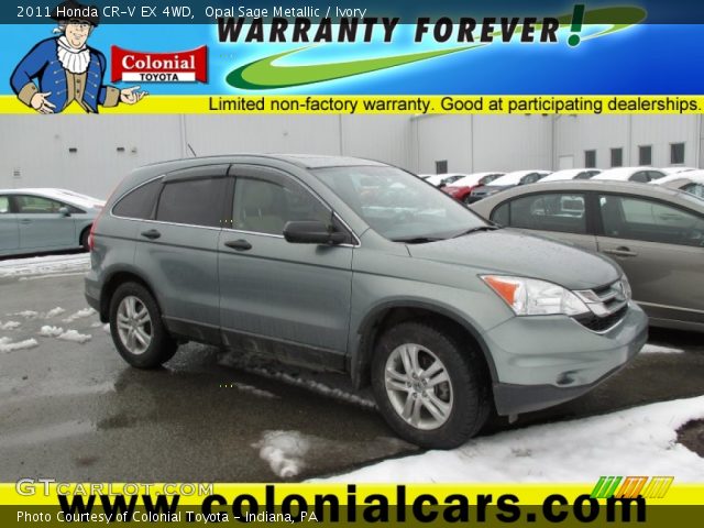 2011 Honda CR-V EX 4WD in Opal Sage Metallic