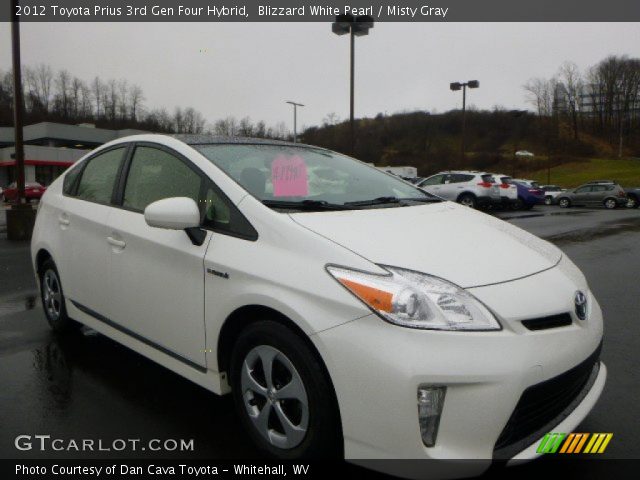 2012 Toyota Prius 3rd Gen Four Hybrid in Blizzard White Pearl