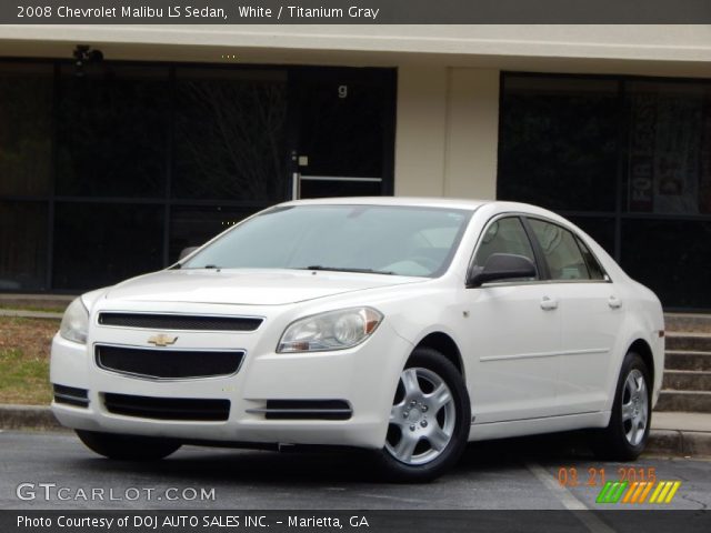 2008 Chevrolet Malibu LS Sedan in White