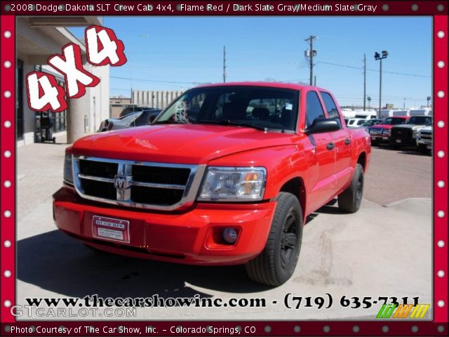2008 Dodge Dakota SLT Crew Cab 4x4 in Flame Red