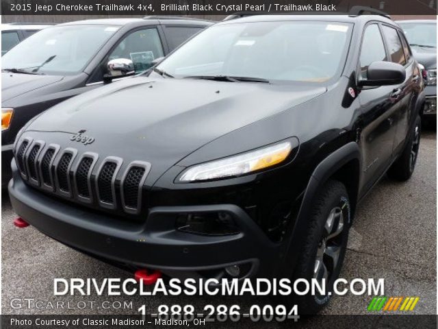 2015 Jeep Cherokee Trailhawk 4x4 in Brilliant Black Crystal Pearl