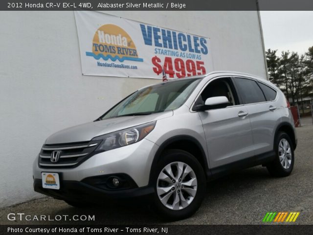 2012 Honda CR-V EX-L 4WD in Alabaster Silver Metallic