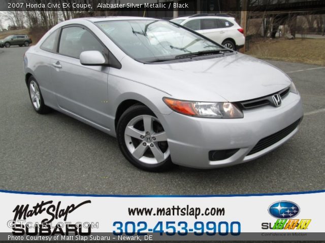 2007 Honda Civic EX Coupe in Alabaster Silver Metallic