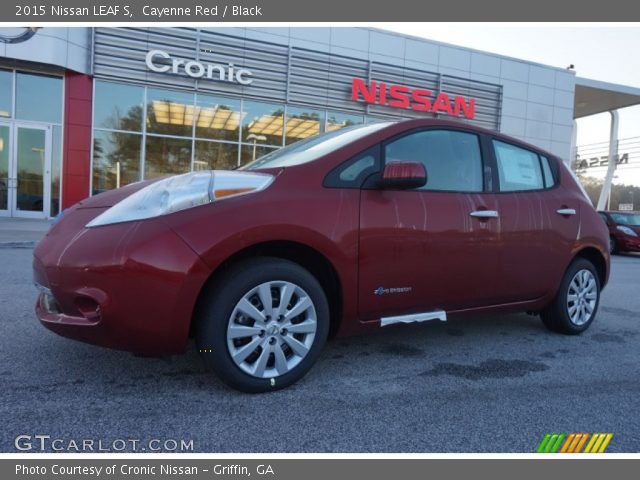 2015 Nissan LEAF S in Cayenne Red