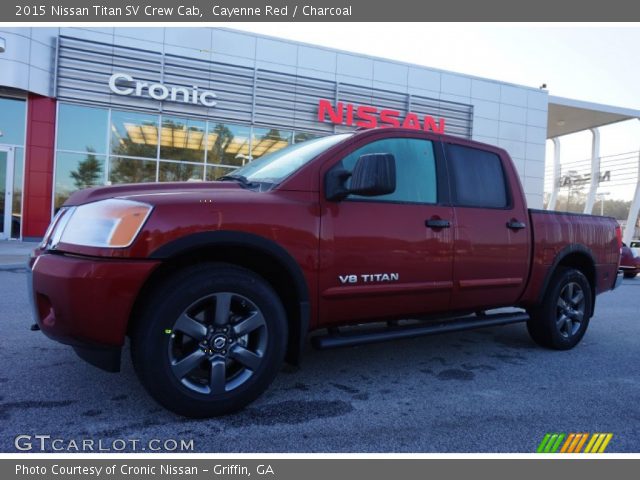 2015 Nissan Titan SV Crew Cab in Cayenne Red