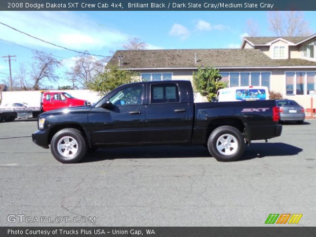 2008 Dodge Dakota SXT Crew Cab 4x4 in Brilliant Black