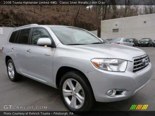 2008 Toyota Highlander Limited 4WD in Classic Silver Metallic