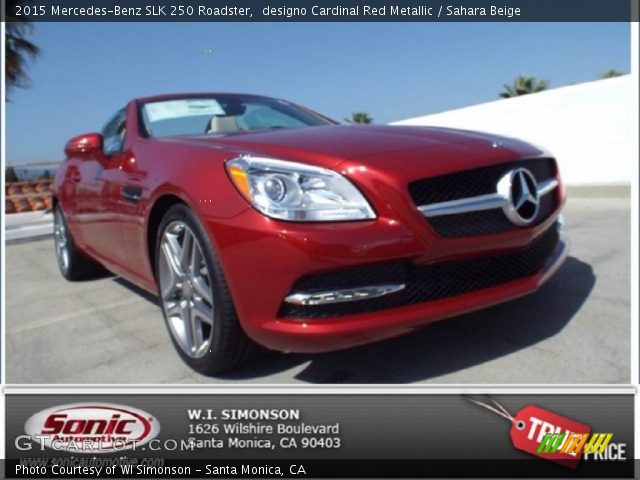 2015 Mercedes-Benz SLK 250 Roadster in designo Cardinal Red Metallic