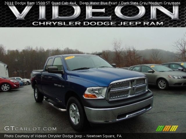 2011 Dodge Ram 1500 ST Quad Cab 4x4 in Deep Water Blue Pearl