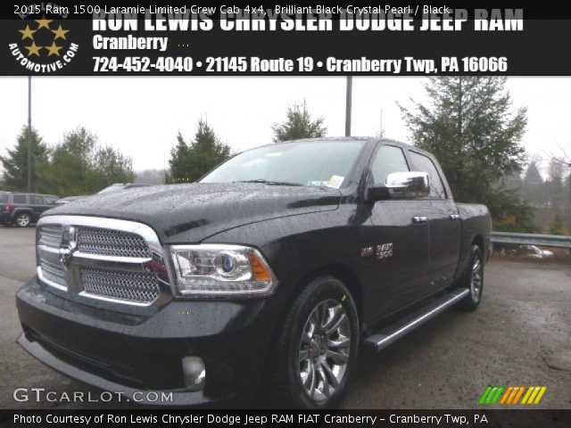 2015 Ram 1500 Laramie Limited Crew Cab 4x4 in Brilliant Black Crystal Pearl